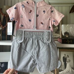 CARTER'S BABY BOY 2 PC TROPICAL SHORT SET SIZE 6 MONTHS NWT